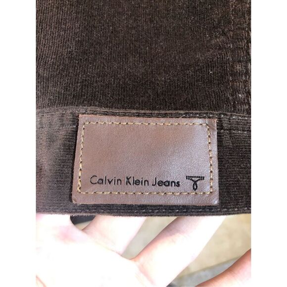 Calvin Klein Jeans Women’s Corduroy Brown Button Up Jean Collared Jacket Size S - Picture 5 of 8